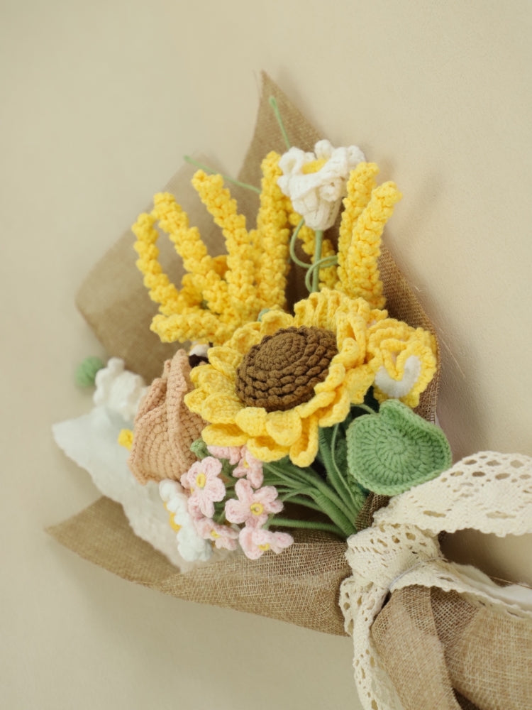 Field Sunrise Bouquet Crochet Flowers