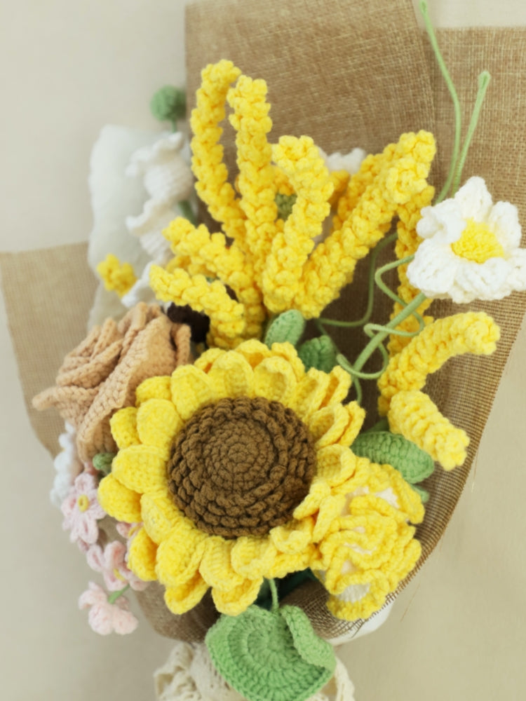 Field Sunrise Bouquet Crochet Flowers