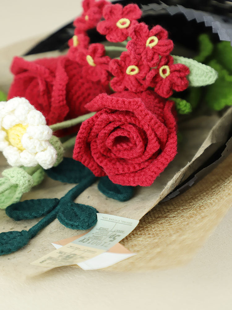 Vows of Love Crochet Flower Bouquet