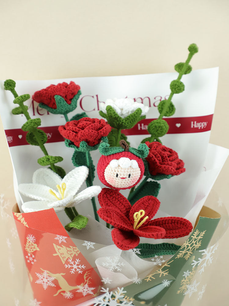 Christmas Fairy Tale Crochet Flowers Bouquet