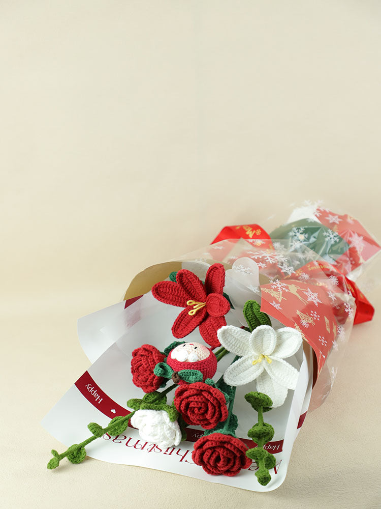 Christmas Fairy Tale Crochet Flowers Bouquet
