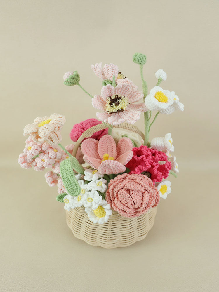 Blooming Girlhood Crochet Flower Basket
