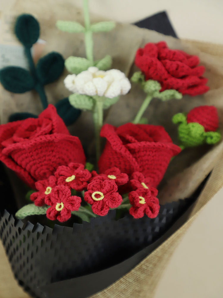 Vows of Love Crochet Flower Bouquet