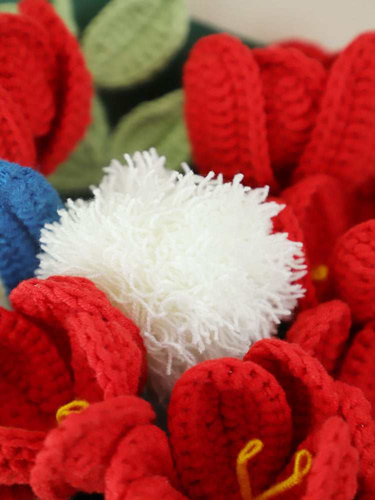 Red Forest Christmas Crochet Bouquet