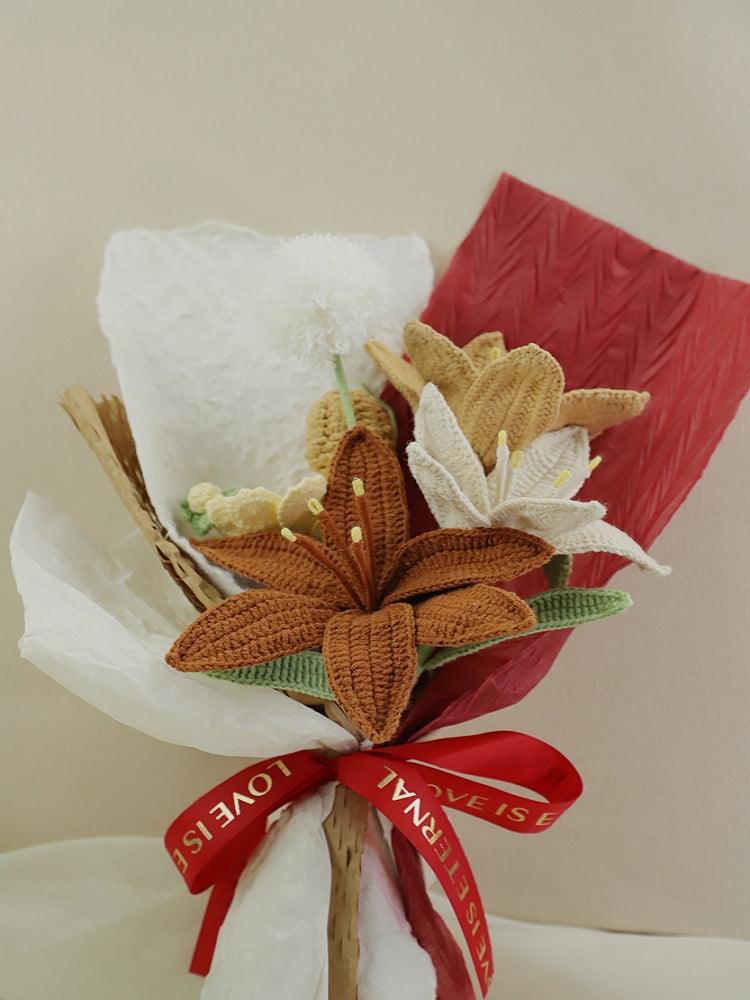 Autumn Lilies Carol Bouquet Crochet Flowers - For Him - SecretKnit