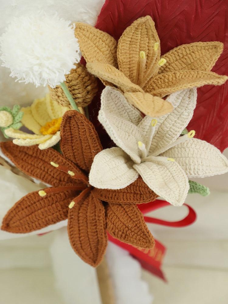 Autumn Lilies Carol Bouquet Crochet Flowers - For Him - SecretKnit