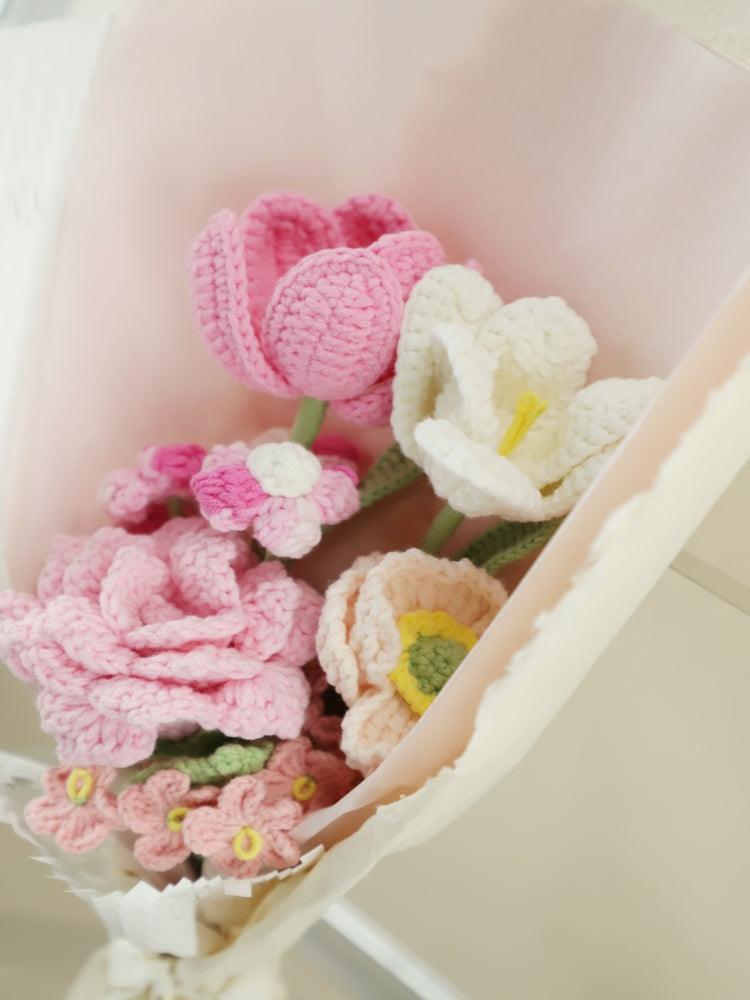 Blushing Clouds of Love Bouquet - - SecretKnit