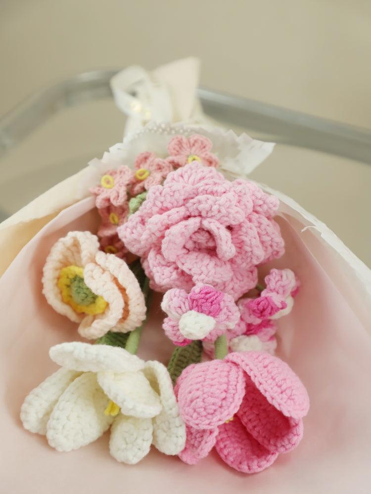 Blushing Clouds of Love Bouquet - - SecretKnit