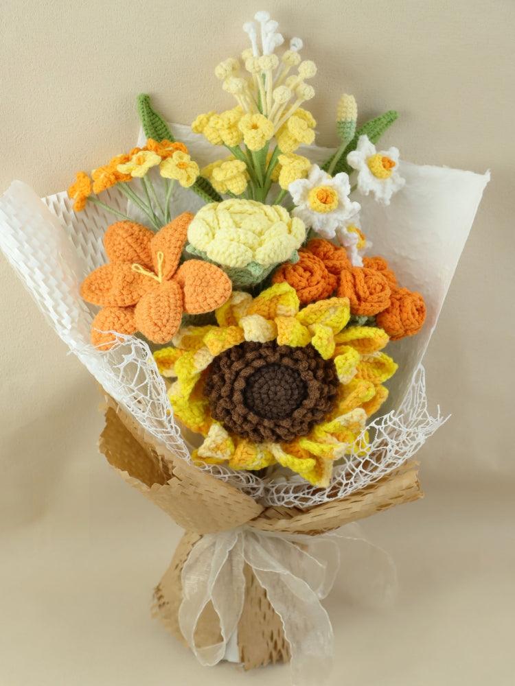 Harvest of Gold Flower Bouquet - - SecretKnit