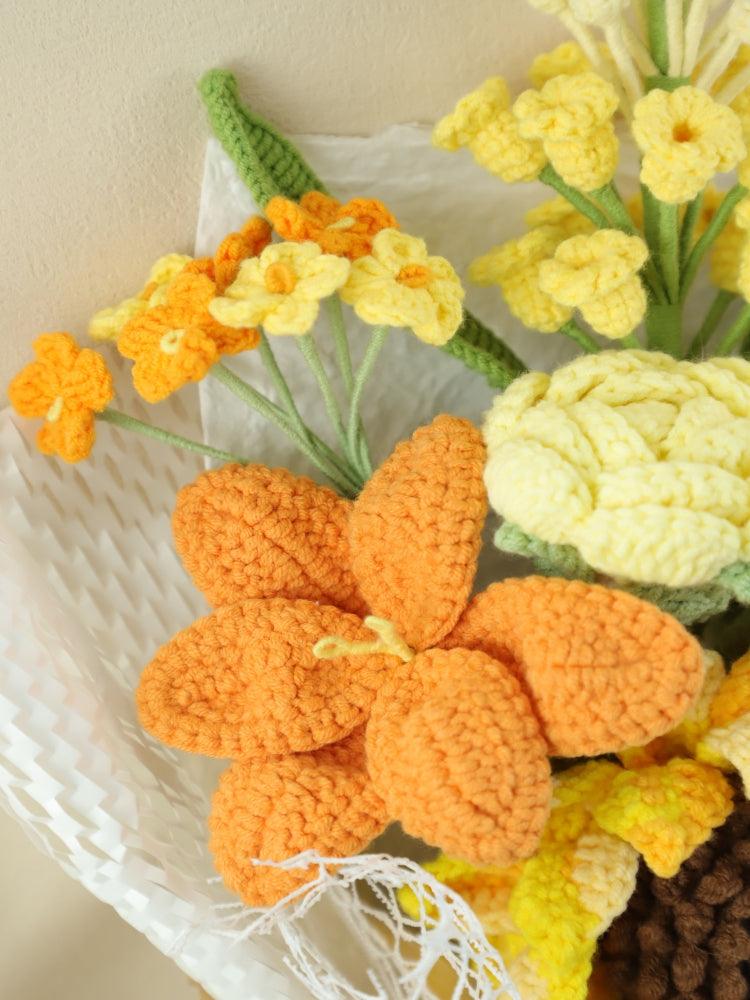 Harvest of Gold Flower Bouquet - - SecretKnit