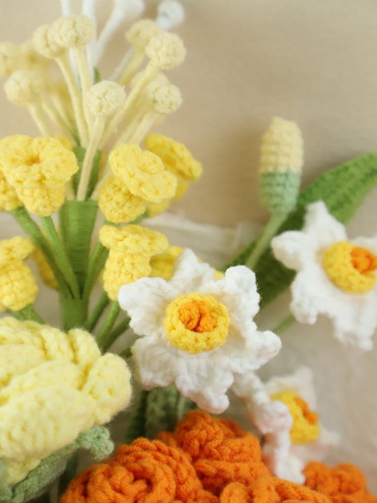 Harvest of Gold Flower Bouquet - - SecretKnit