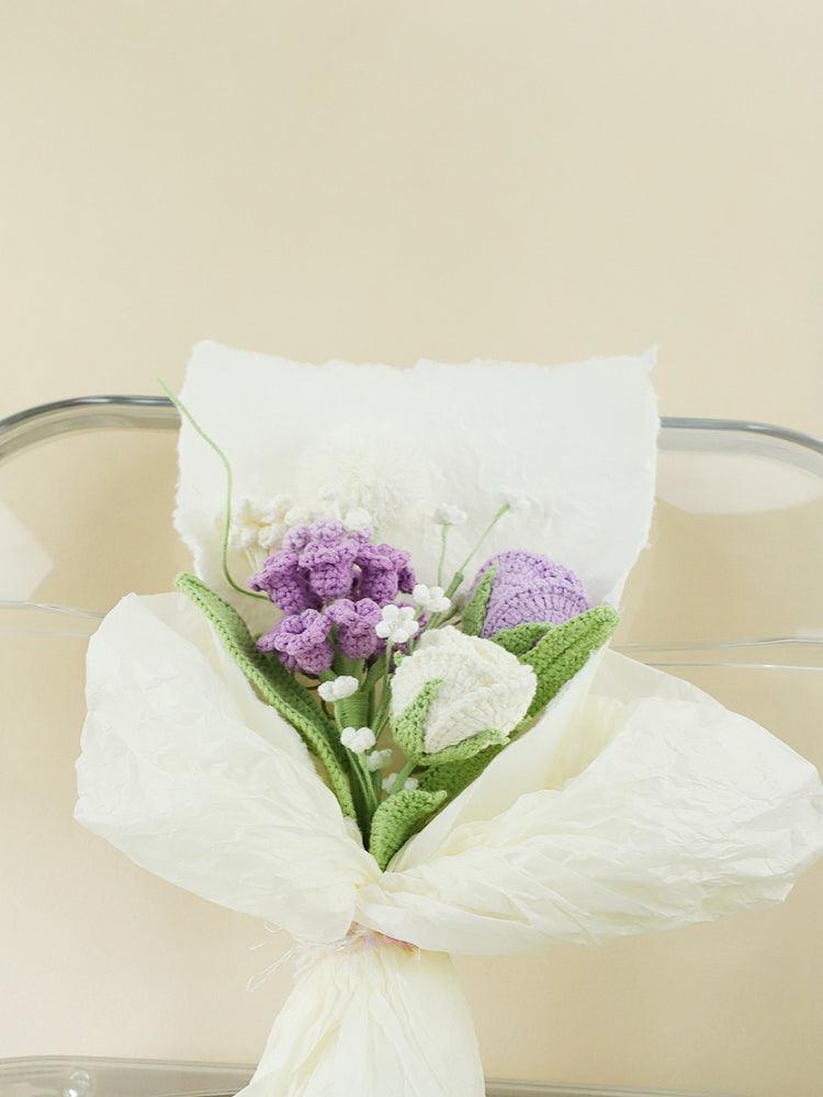 Hyacinth Dreamscape Bouquet Knitted Flowers - Birthday - SecretKnit