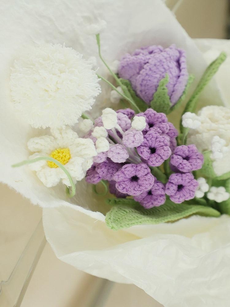 Hyacinth Dreamscape Bouquet Knitted Flowers - Birthday - SecretKnit