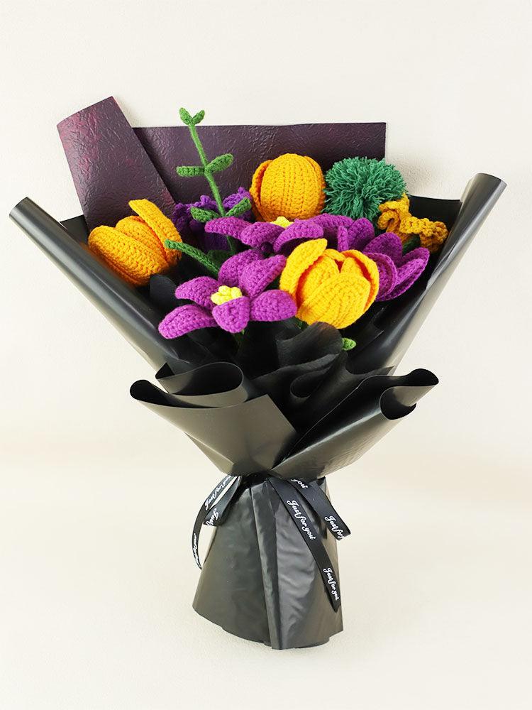 Mystical Midnight Blooms Bouquet - - SecretKnit