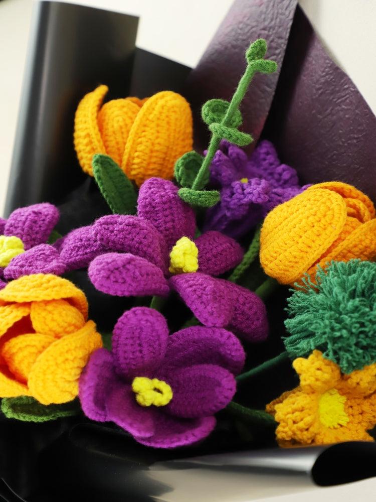 Mystical Midnight Blooms Bouquet - - SecretKnit