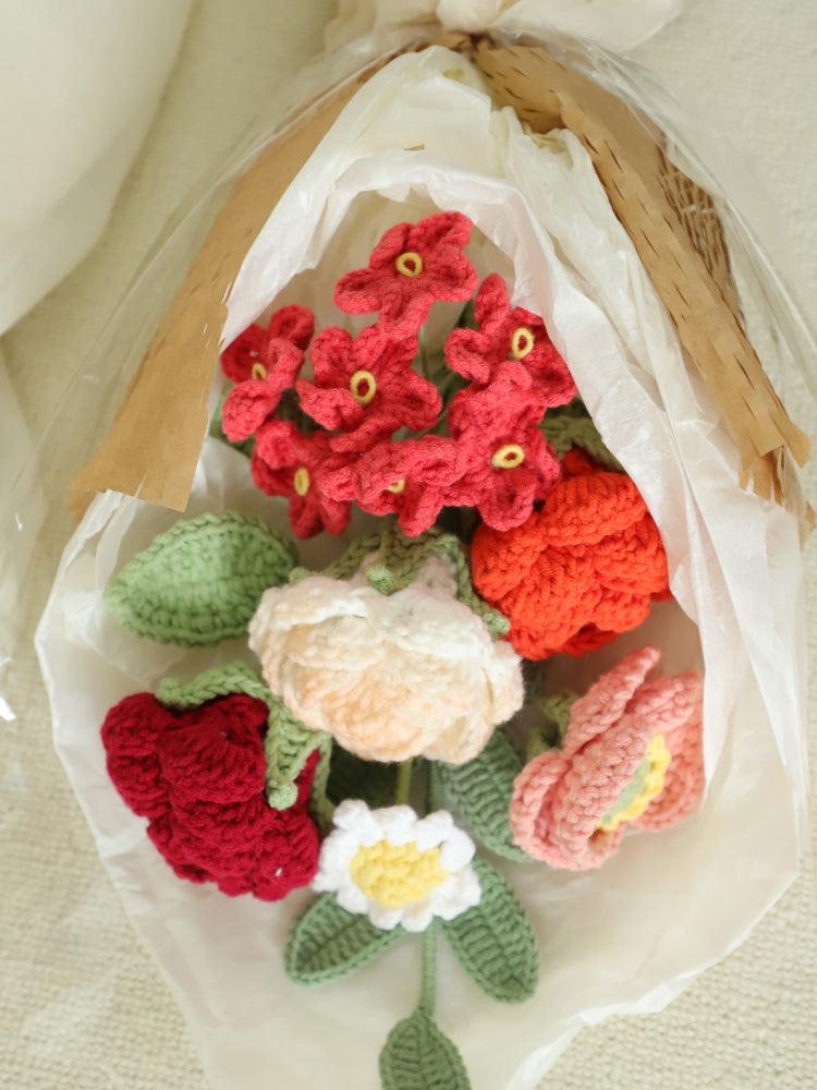 Passionate Rouge Ensemble Crochet Flowers - Anniversary - SecretKnit