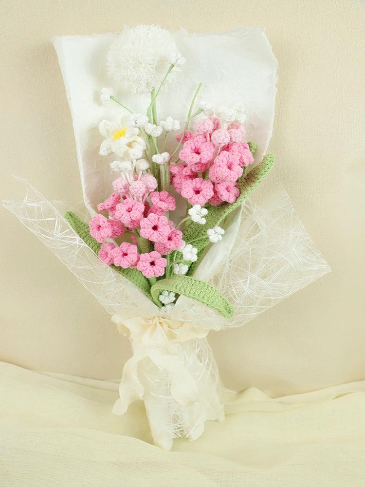 Pink Petal Hyacinth Melody Knitted Flowers - For Her - SecretKnit