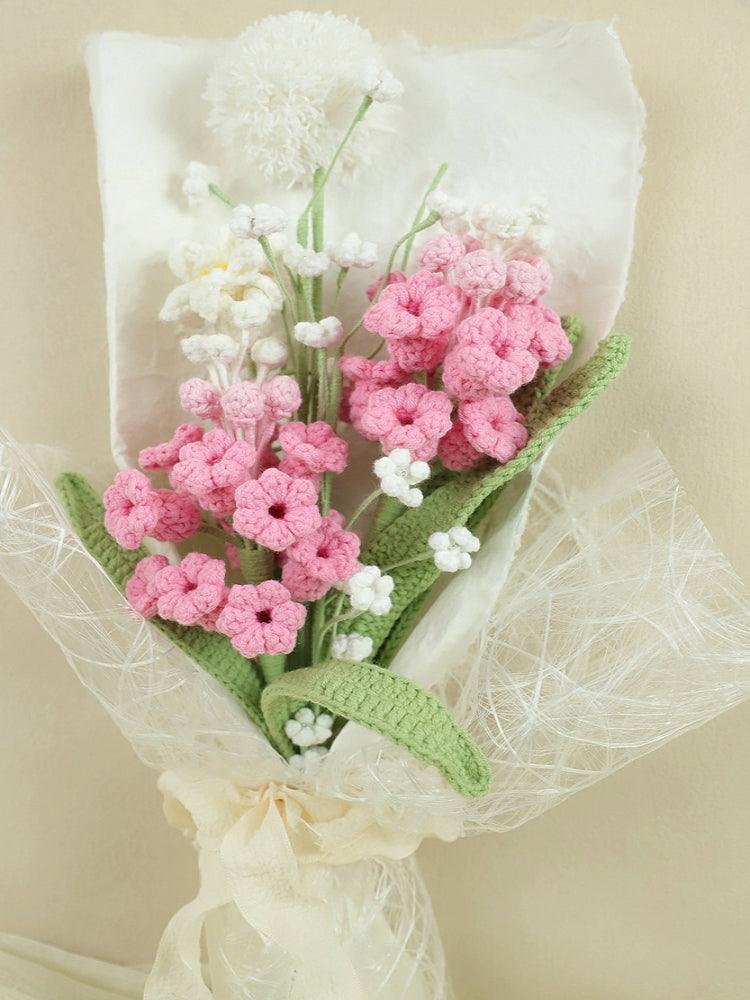 Pink Petal Hyacinth Melody Knitted Flowers - For Her - SecretKnit