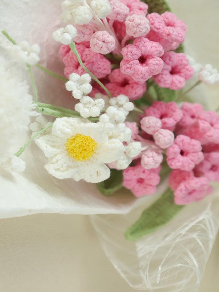 Pink Petal Hyacinth Melody Knitted Flowers - For Her - SecretKnit