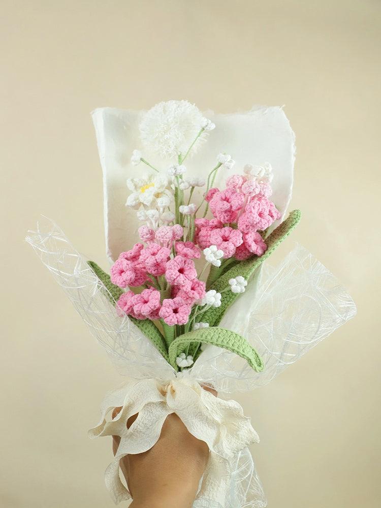 Pink Petal Hyacinth Melody Knitted Flowers - For Her - SecretKnit