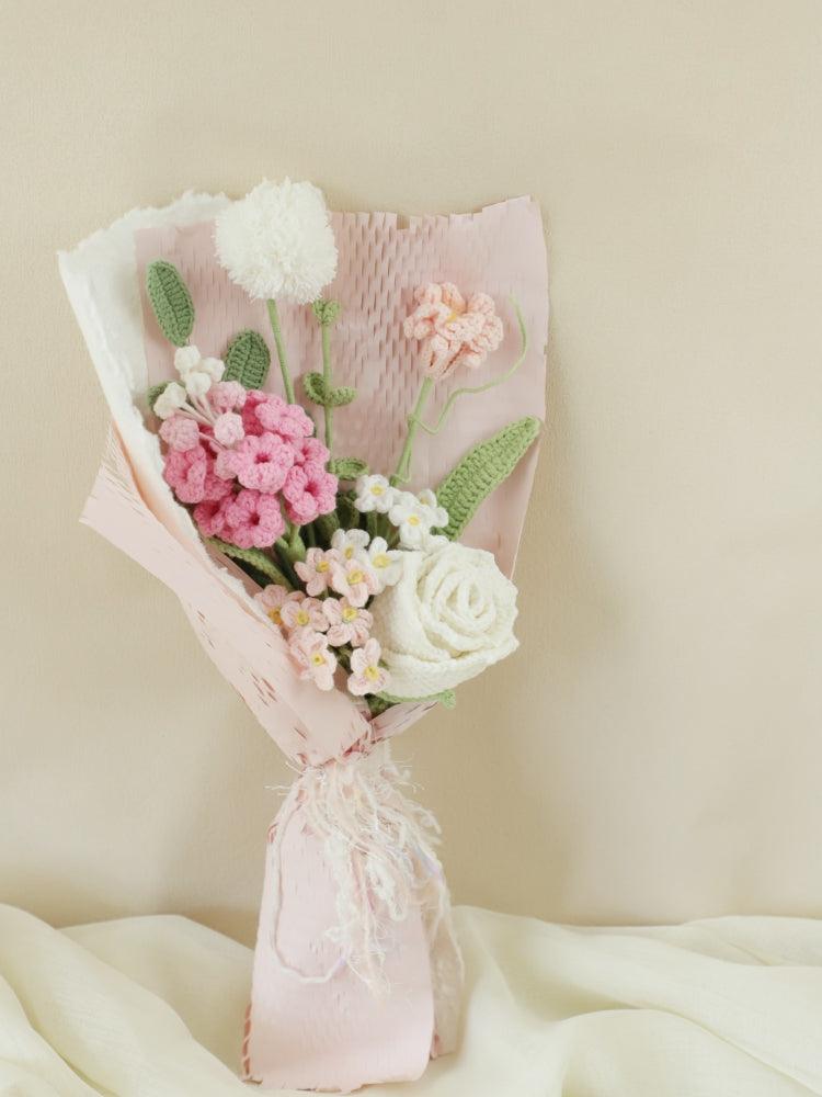 Pink Tenderness Crochet Flowers - Birthday - SecretKnit