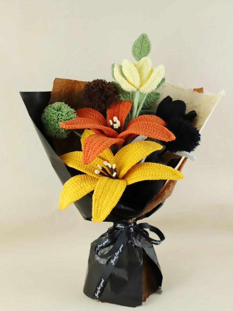Pumpkin Patch Delight Flower Bouquet - - SecretKnit
