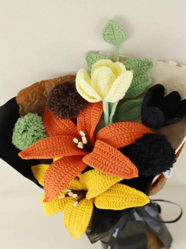 Pumpkin Patch Delight Flower Bouquet - - SecretKnit