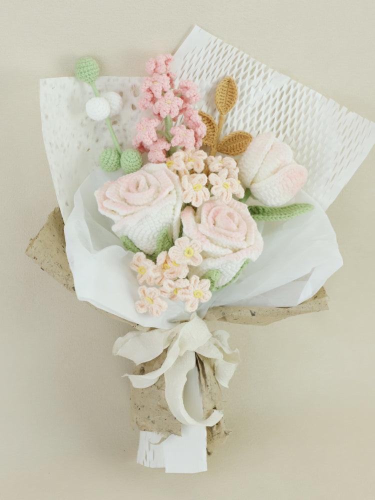 Quicksand Cream Knitted Bouquet - - SecretKnit