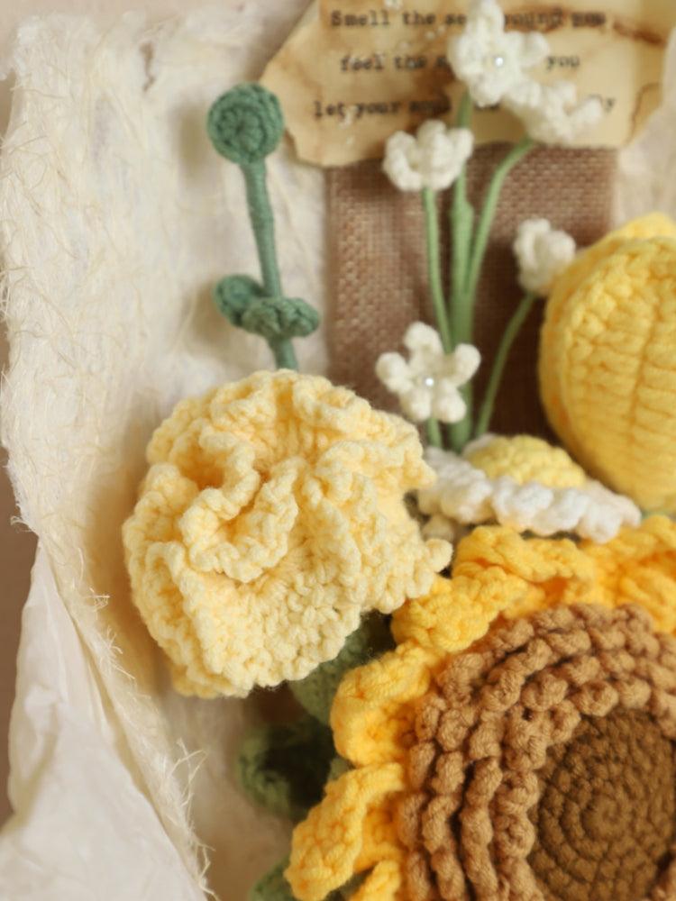 Sunflower Dreams Bouquet Knitted Flowers - Gradution - SecretKnit