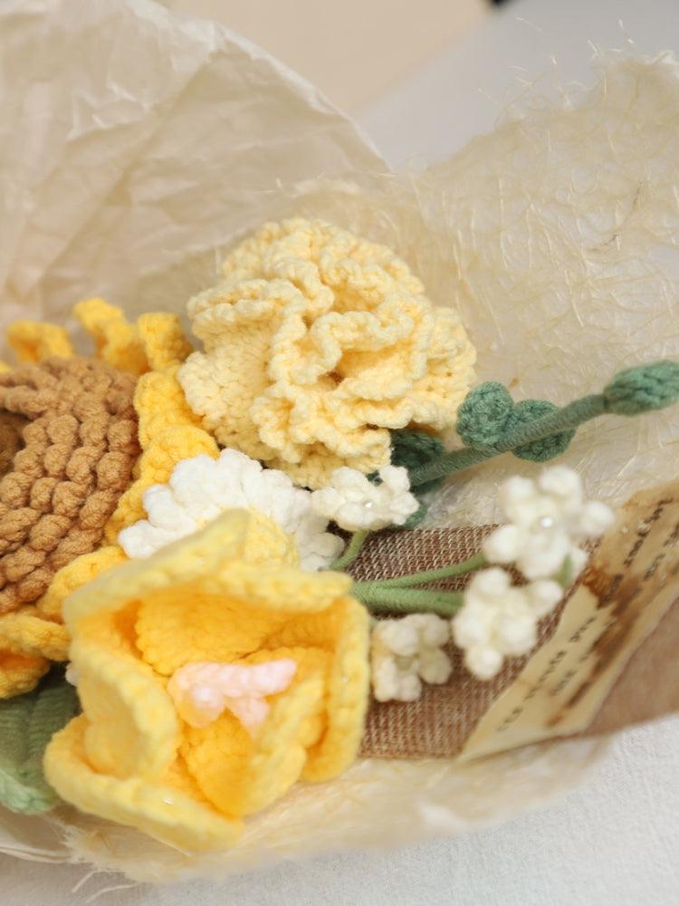 Sunflower Dreams Bouquet Knitted Flowers - Gradution - SecretKnit