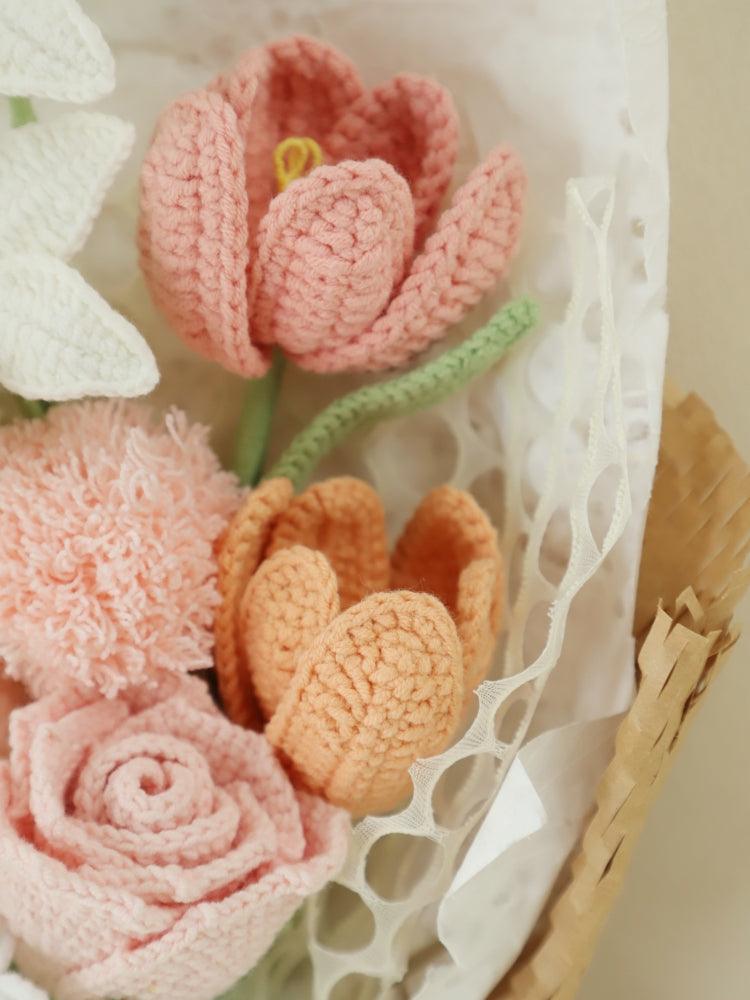 Sweet & Pretty Bouquet Knitted Flowers - Birthday - SecretKnit