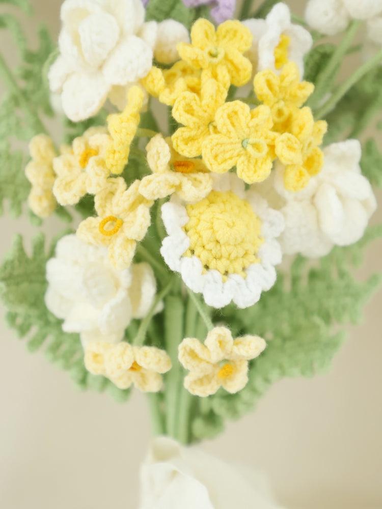 Time Traveler Bouquet Knitted Flowers - Birthday - SecretKnit