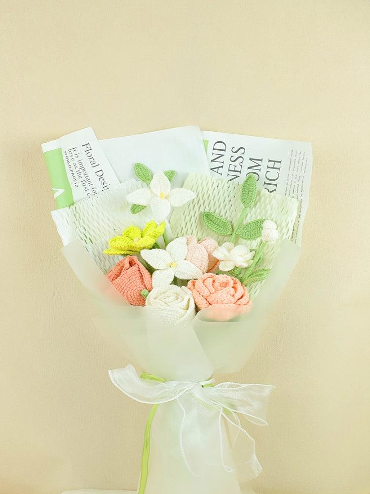 Vibrant Spring Awakening Bouquet Crochet Flowers - Anniversary - SecretKnit