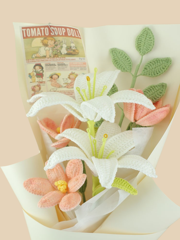 Dreams in Softness Crochet Flower Bouquet