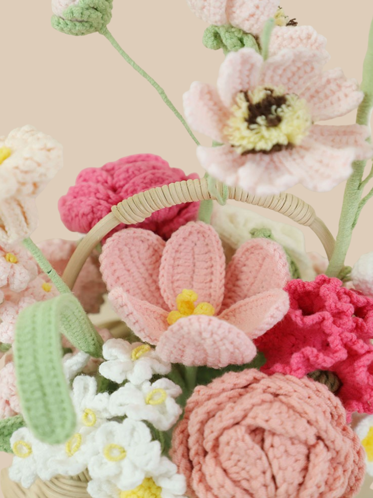 Blooming Girlhood Crochet Flower Basket