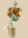 Vintage Sunflower Crochet Flower Bouquet