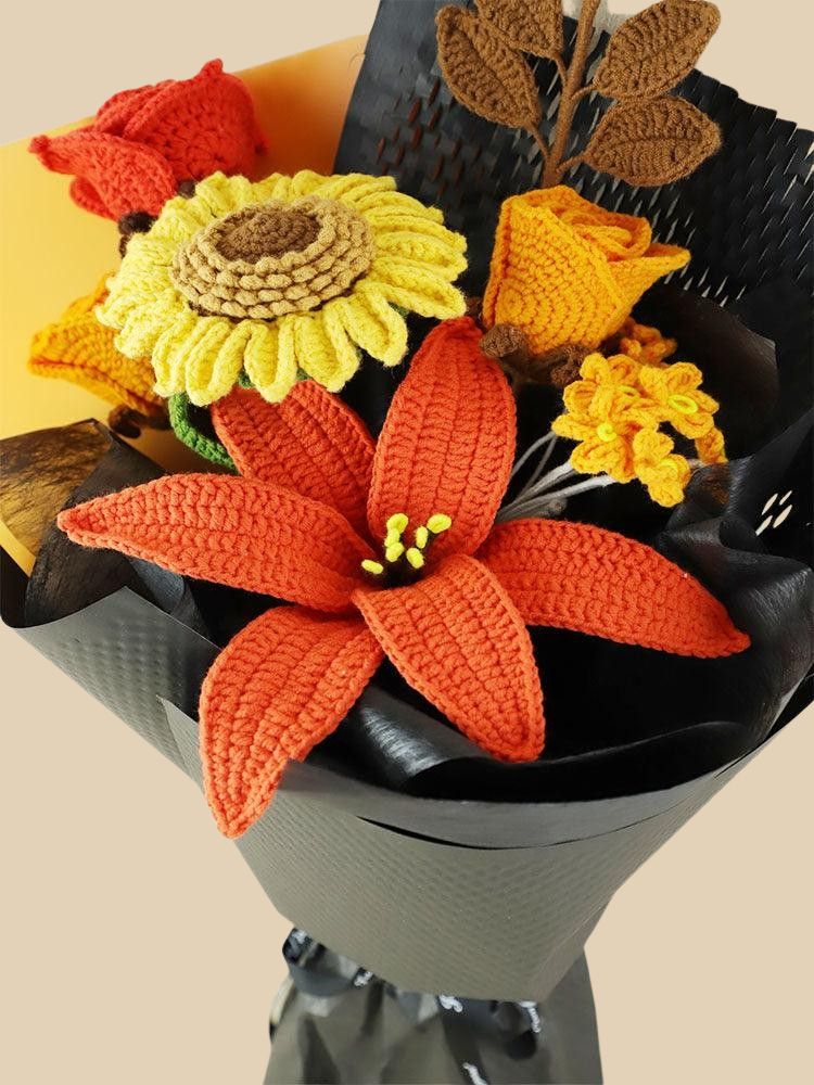 Halloween Marmalade Skies Crochet Flower Bouquet