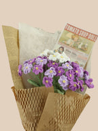 Purple Forget-Me-Nots Crochet Flower Bouquet