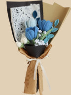 Blue Starry Sky Tulip Crochet Flowers