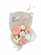 Blush Romance Rose Pink Crochet Flower Bouquet
