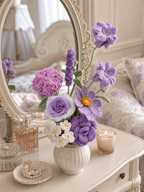 Purple Lavender Twilight Gifts Crochet Flower Bouquet