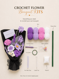 Purple Lavender Twilight Gifts Crochet Flower Bouquet