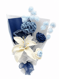 Azure Dream Gifts Blue Crochet Flower Bouquet