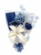 Azure Dream Gifts Blue Crochet Flower Bouquet
