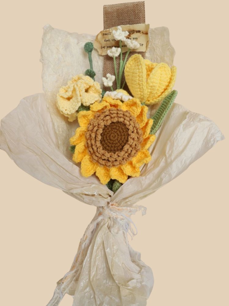 Sunflower Dreams Crochet Flower Bouquet