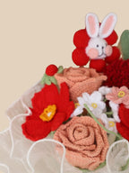 Bashful Bubbly Bunny Crochet Flower Bouquet