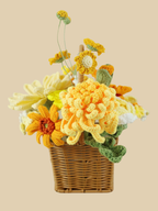 Golden Years Crochet Flower Basket