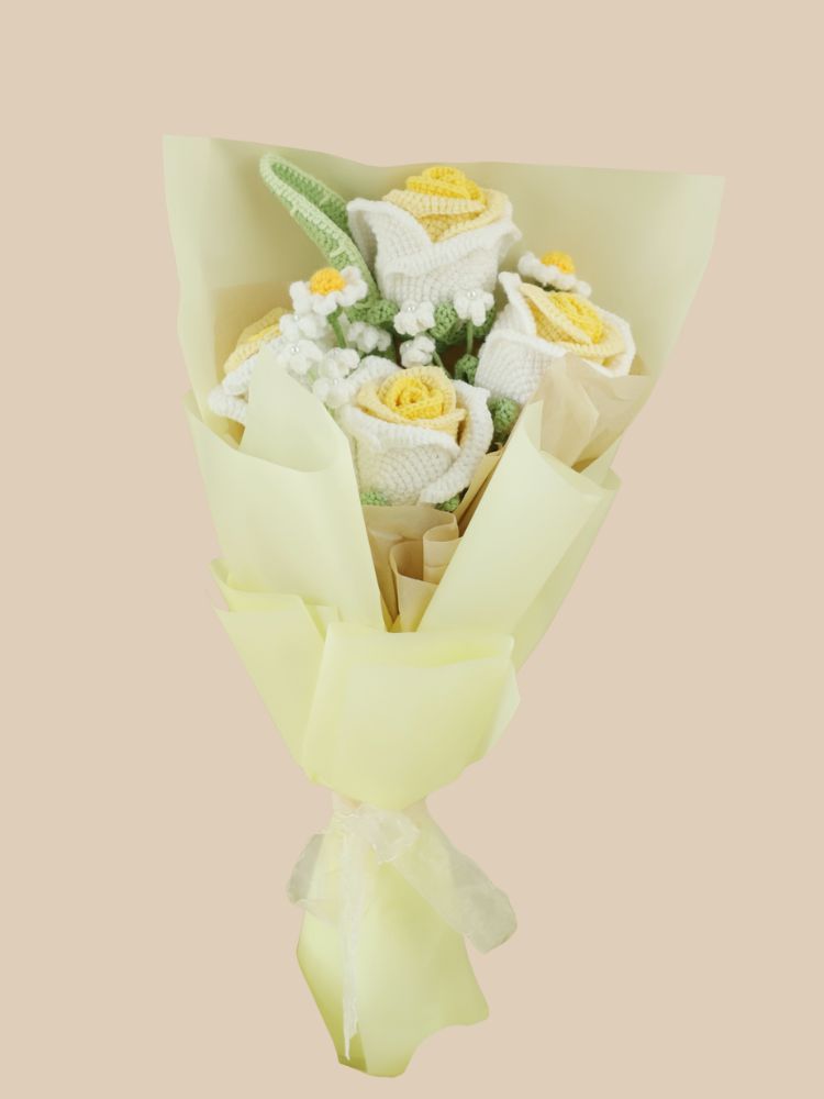 Sunny Serenade Rose Symphony Crochet Flowers
