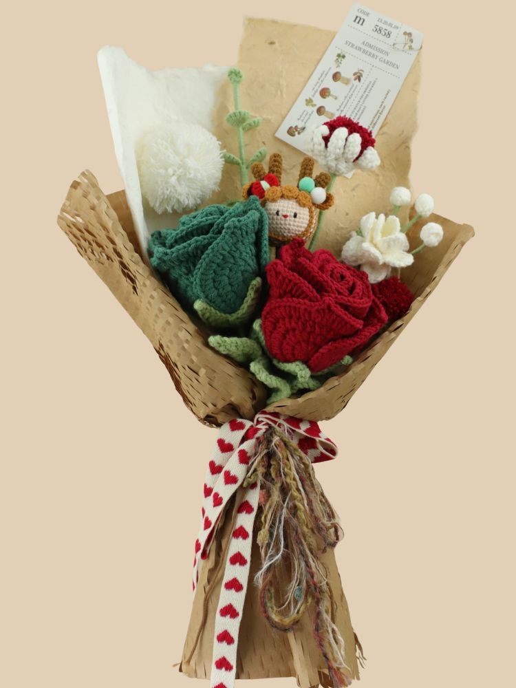 Merry Christmas Crochet Flowers
