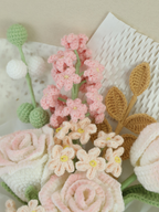 Quicksand Cream Crochet Flower Bouquet